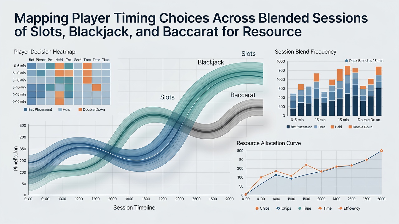 Chart illustrating average session durations and bankroll distribution in blended casino play